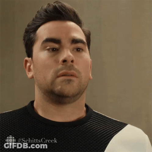 Man's Face Close Up #Schittscreek GIF