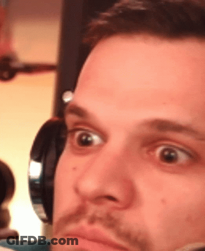 Man's Face Close Up With Headphones GIF