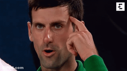 Man's Face Close Up With Letter T GIF