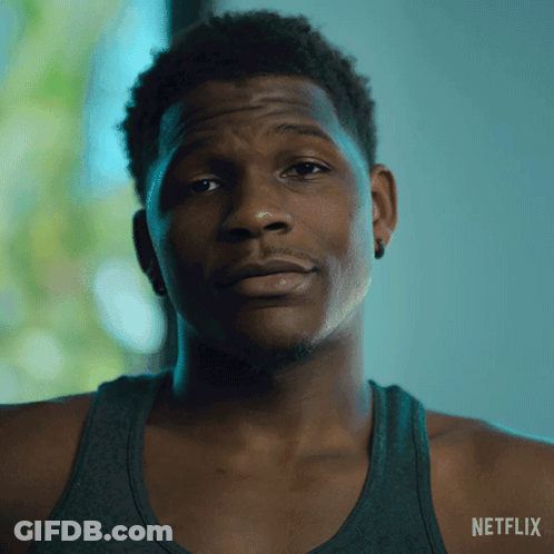 Man's Face Close Up With Netflix GIF