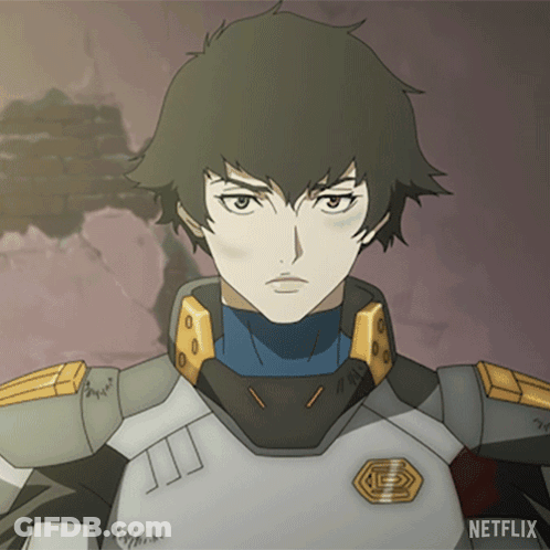 Man's Face Close Up With Netflix Logo GIF