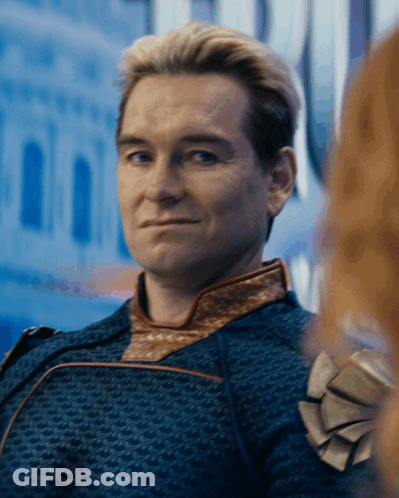 Man's Face Close Up With Shield GIF