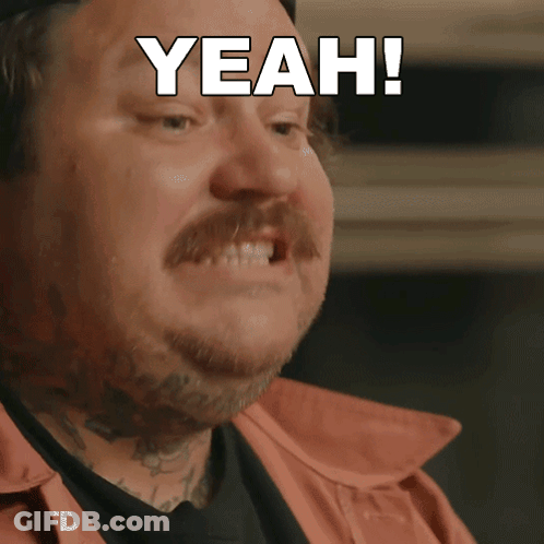 Man's Face Close Up With Yeah GIF