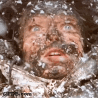 Man's Face Covered In Ice GIF