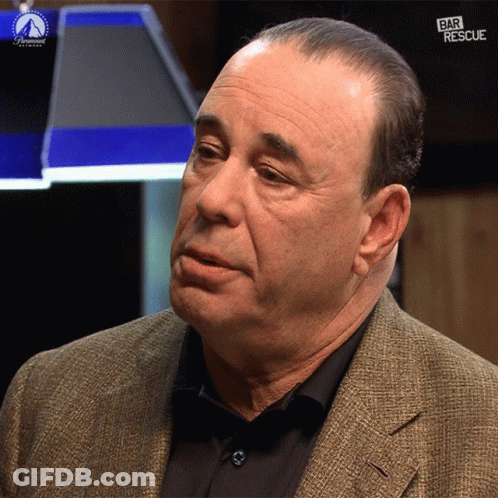 Man's Face In Bar Rescue Advertisement GIF