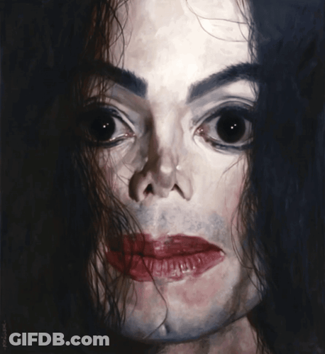 Man's Face Painting With Name Michael GIF