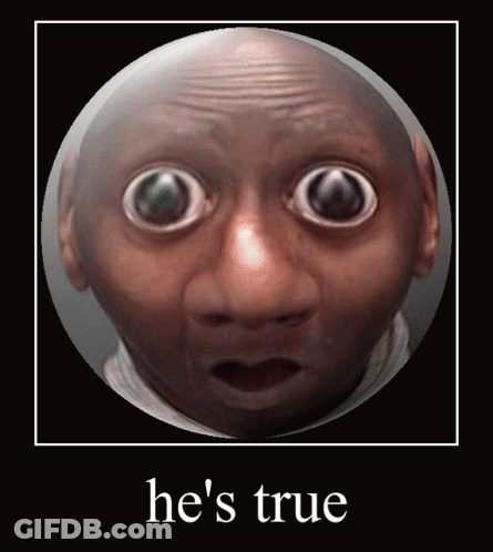 Man's Face Saying He's True GIF