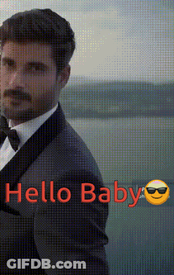 Man's Face Saying Hey Baby Do Fandando GIF