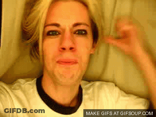 Man's Face Saying Make Gifs At Gifsoup.com GIF