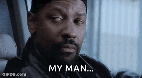 Man's Face Saying My Man GIF