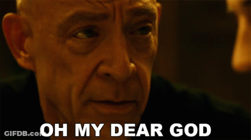 Man's Face Saying Oh My Dear God GIF