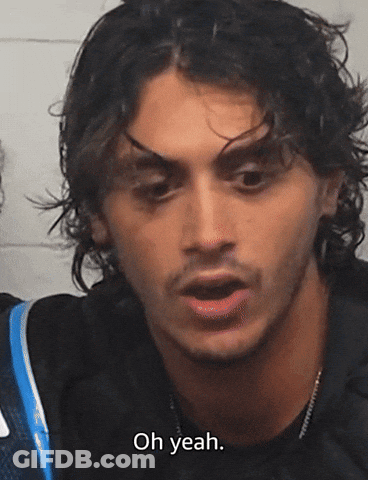 Man's Face Saying Oh Yeah GIF