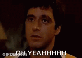Man's Face Saying Oh Yeahhhh GIF