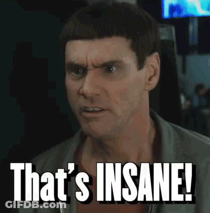 Man's Face Saying That's Insane GIF