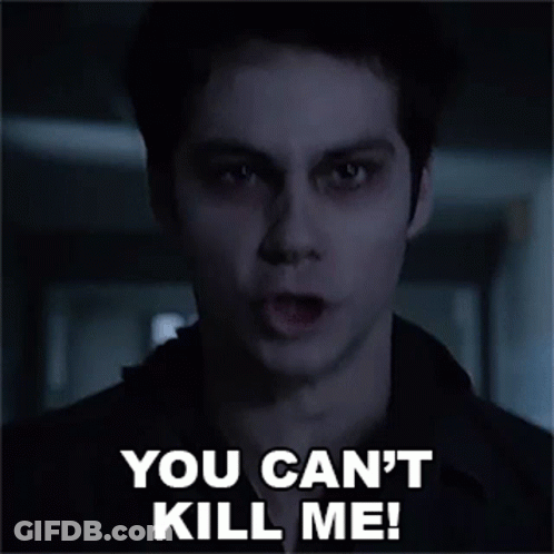 Man's Face Saying You Can't Kill Me GIF
