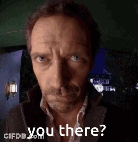 Man's Face Saying You There GIF