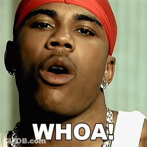 Man's Face Surprised Whoa GIF
