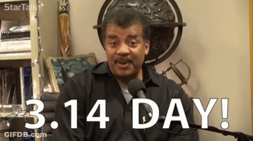 Man's Face With 3.14 Day GIF