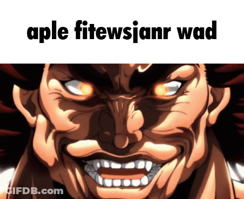 Man's Face With Aple Fitewsianr Wad GIF