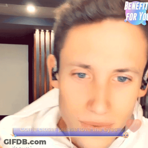 Man's Face With Benefit For You Ad GIF