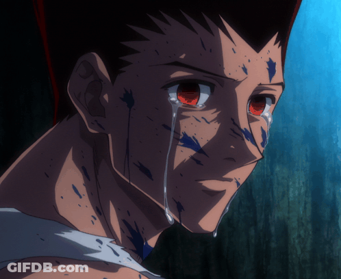 Man's Face With Blood From Eyes GIF