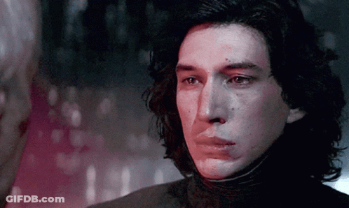 Man's Face With Blood On Red Background GIF