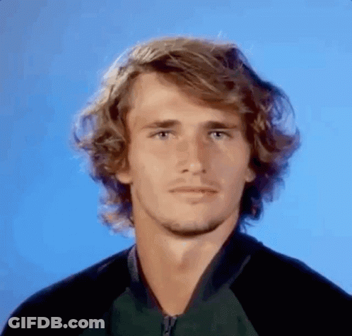 Man's Face With Blue Background GIF