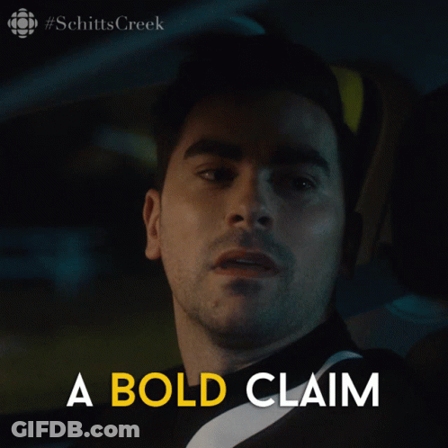 Man's Face With Bold Claim GIF