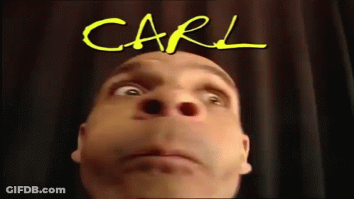 Man's Face With Carl GIF