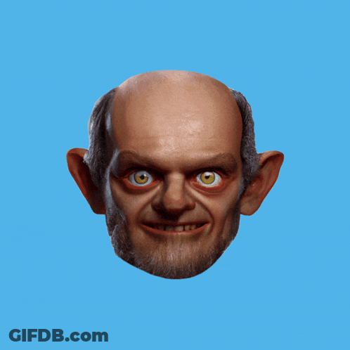 Man's Face With Cloud GIF