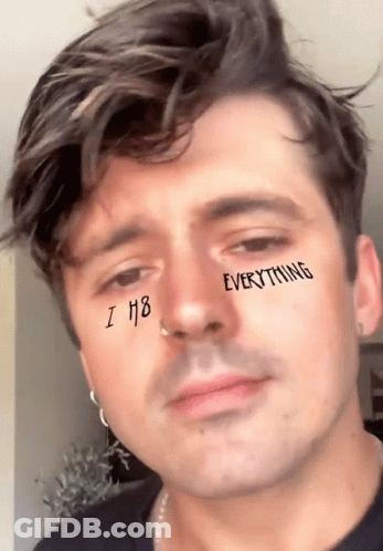 Man's Face With Everything GIF