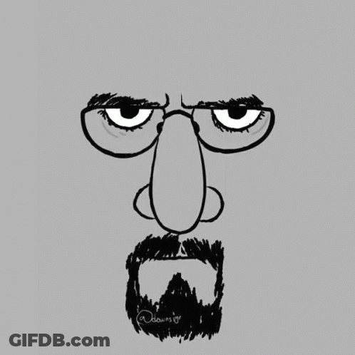 Man's Face With Glasses And Beard GIF