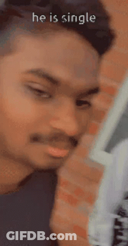 Man's Face With He Is Single GIF