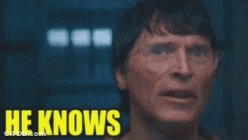 Man's Face With He Knows Behind Him GIF
