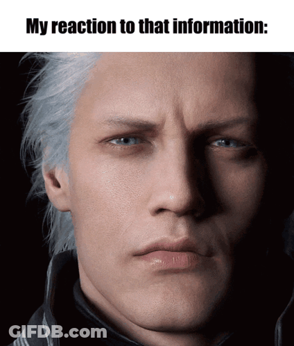 Man's Face With My Reaction To That Information GIF