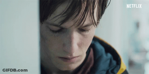 Man's Face With Netflix Logo GIF