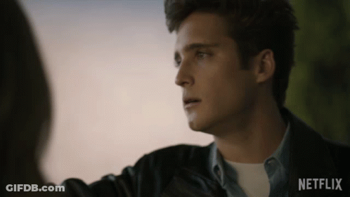 Man's Face With Netflix Text GIF