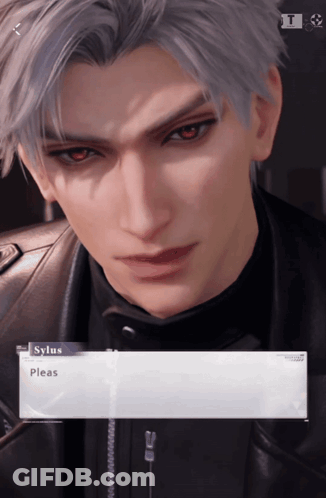 Man's Face With Please Speech Bubble GIF