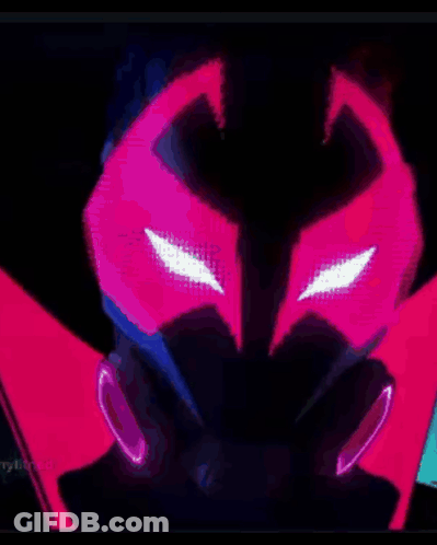 Man's Face With Red And Blue Lights GIF