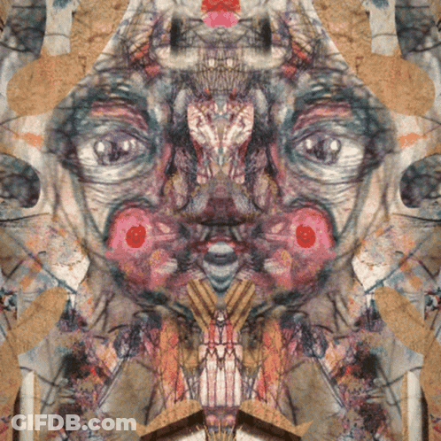 Man's Face With Red Circle GIF