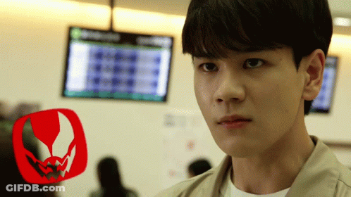 Man's Face With Red Icon GIF