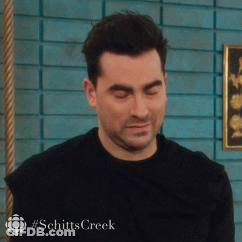 Man's Face With #Schittscreek GIF