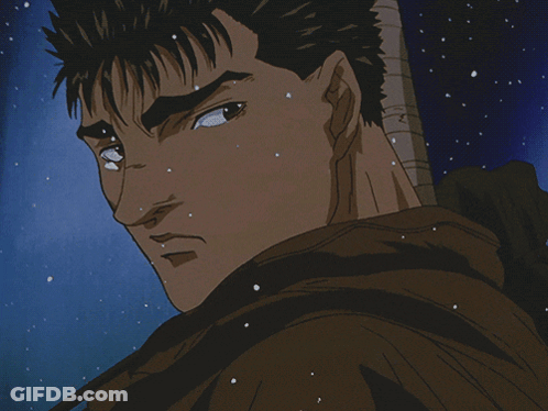 Man's Face With Snow GIF