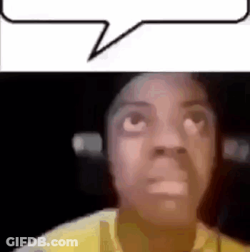 Man's Face With Speech Bubble GIF