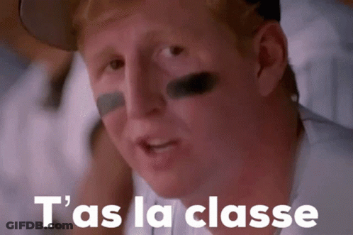 Man's Face With T'as La Classe GIF