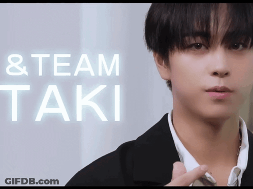 Man's Face With Team Taki Text GIF