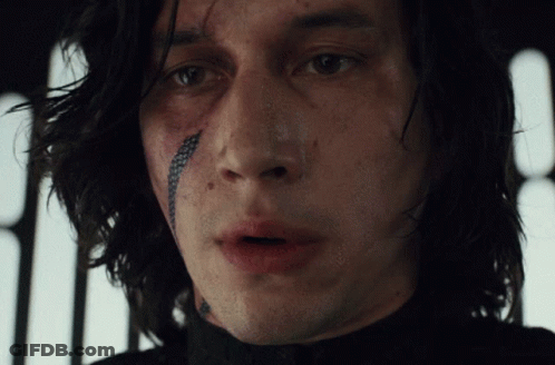 Man's Face With Tear Running Down GIF