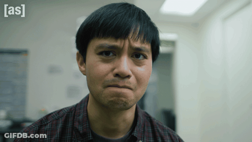 Man's Face With Text As GIF