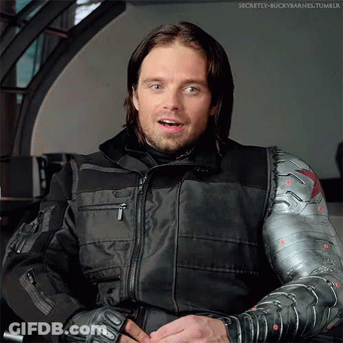 Man's Face With Text Secretly-Bucky Barnes Tumblr GIF