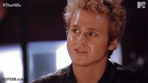 Man's Face With The Hills Text GIF